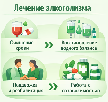 лечение алкоголизма в Артёме этапы